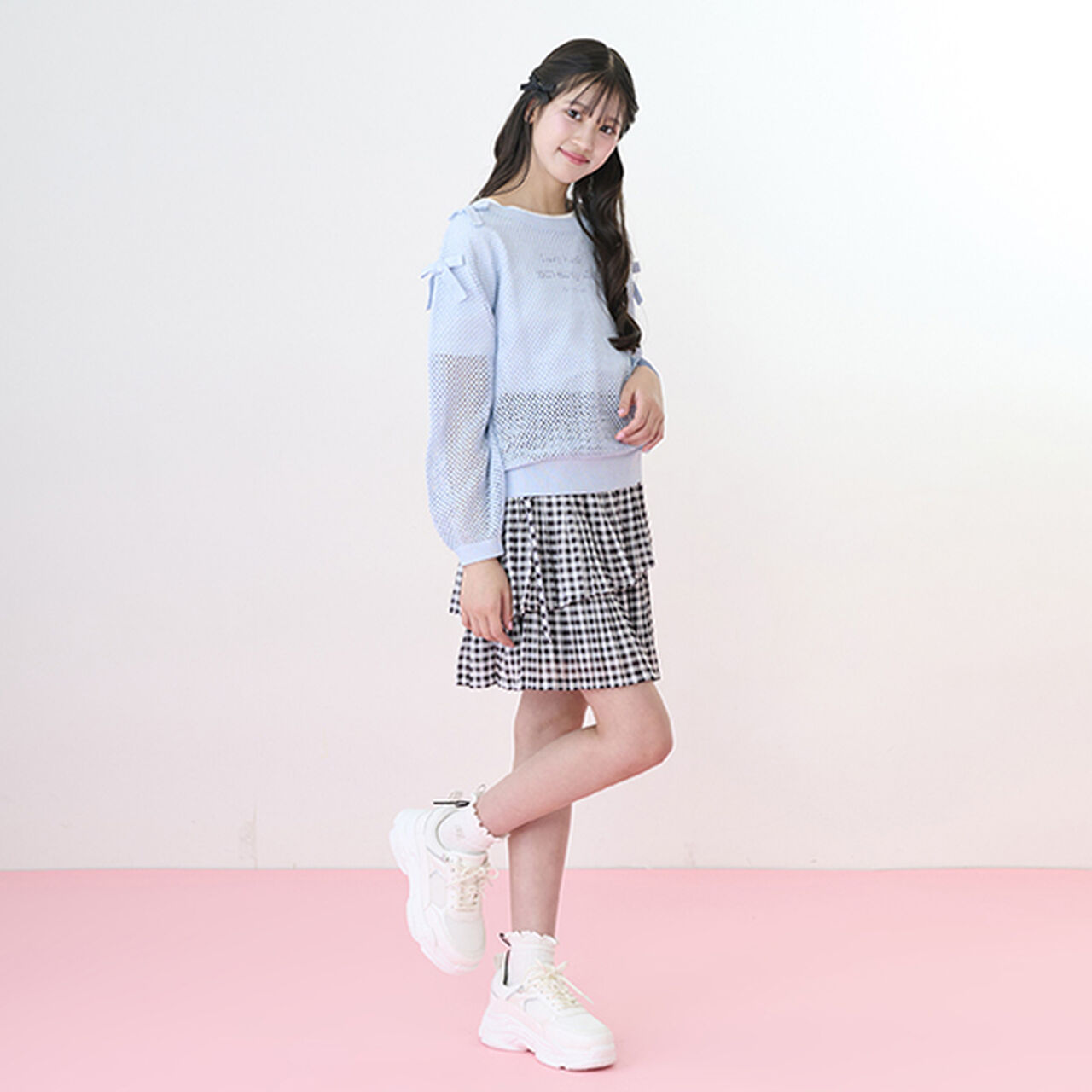 Random Pleated Skirt,Black, large image number 22