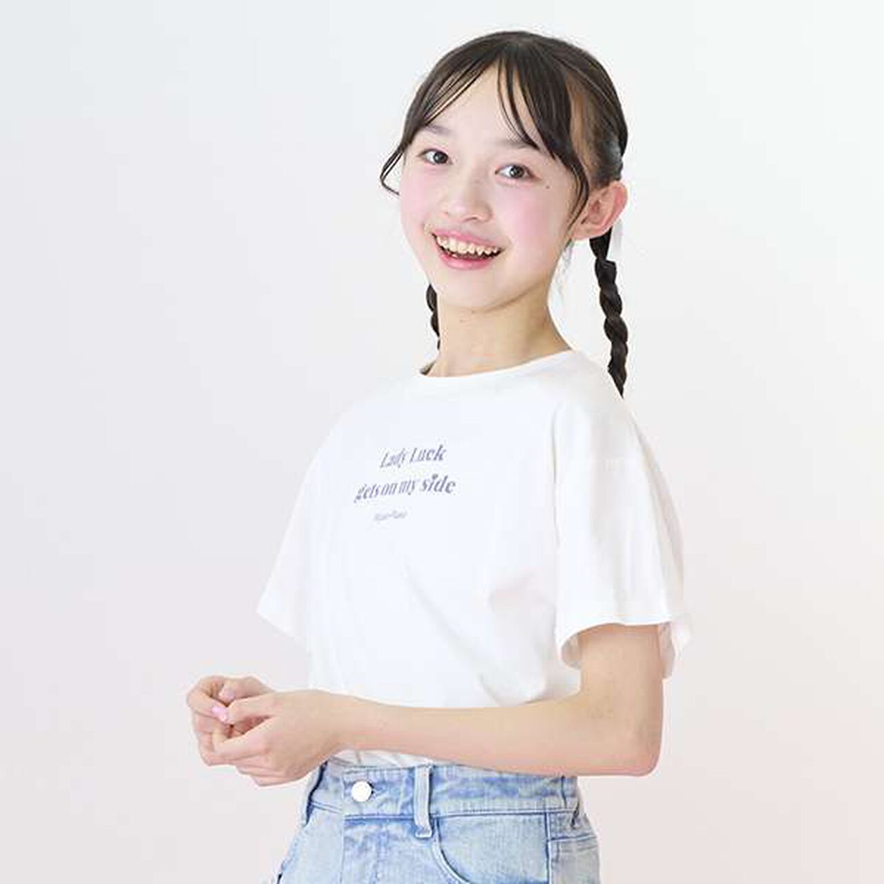 Lurex Mesh Knit & Short Sleeve T-Shirt Set,Light pink, large image number 18