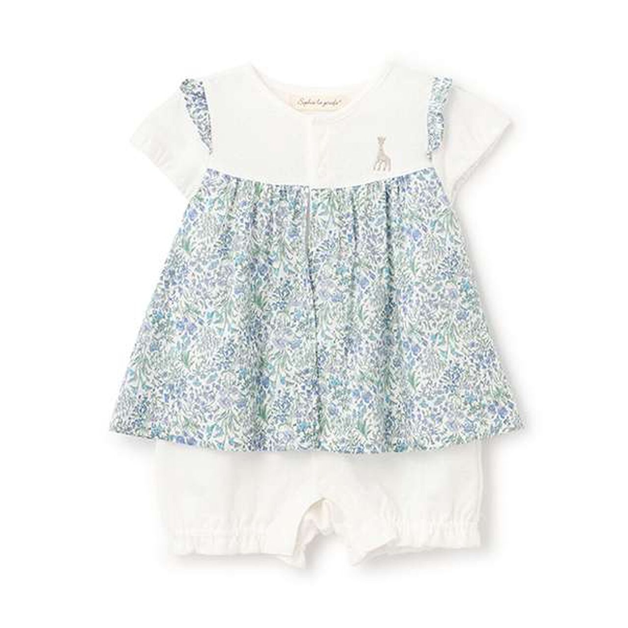 Small Floral Pattern Short All-in-One,Pink, large image number 9