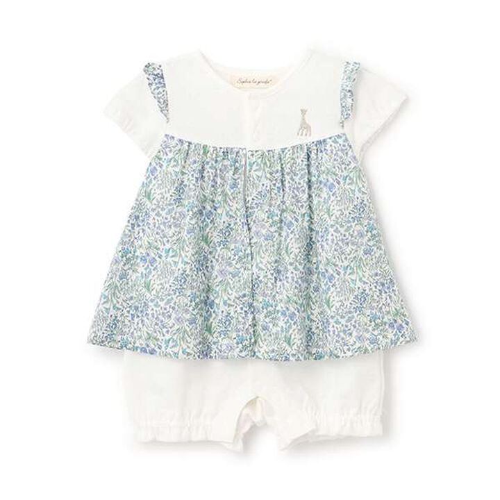 Small Floral Pattern Short All-in-One,Pink, medium image number 9