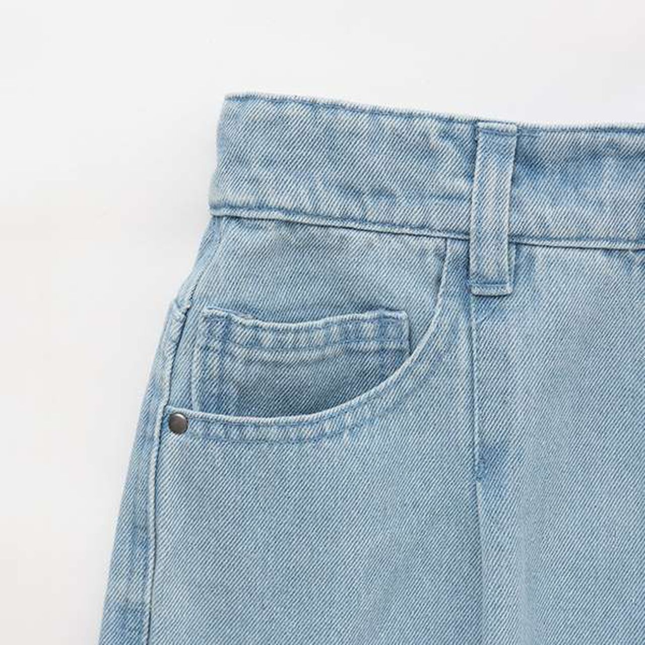 Cut-Off Denim Pants,Sax blue, large image number 5