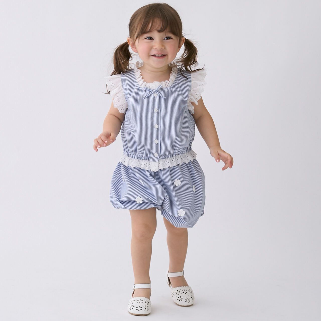 Link Cotton Lace Overalls,Ivory, large image number 3