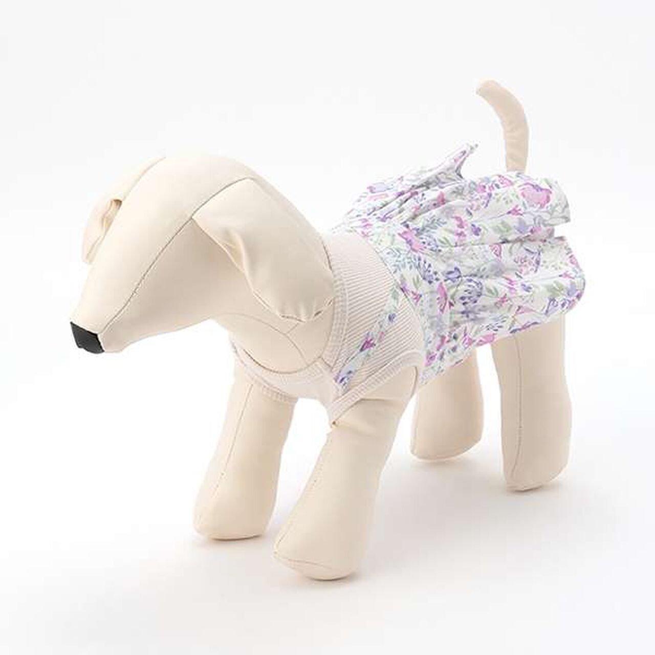 [DOG] Floral Pattern Docking Dress,Blue, large image number 4