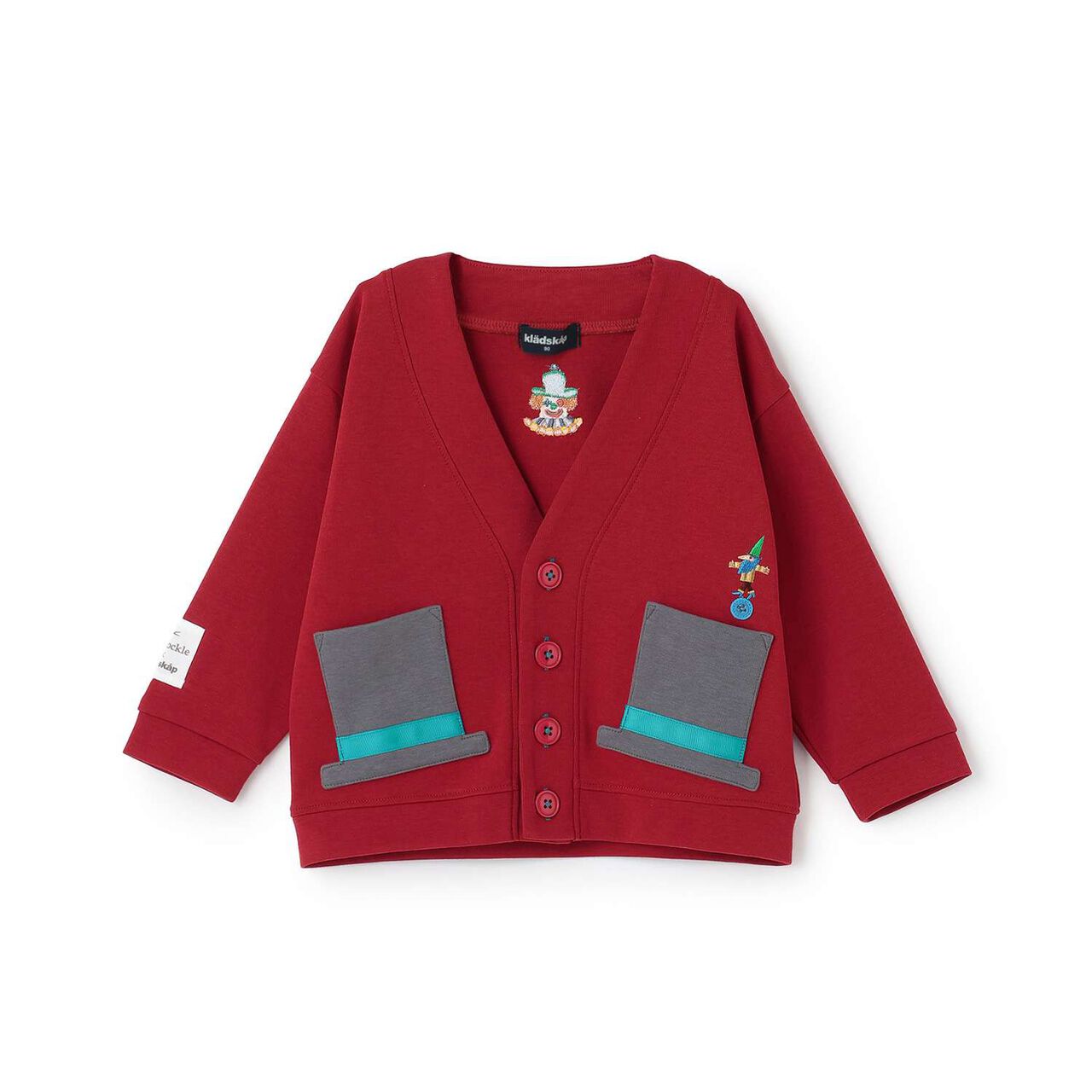 [Korobokkuru] Long-Sleeve Cardigan,Red, large image number 11