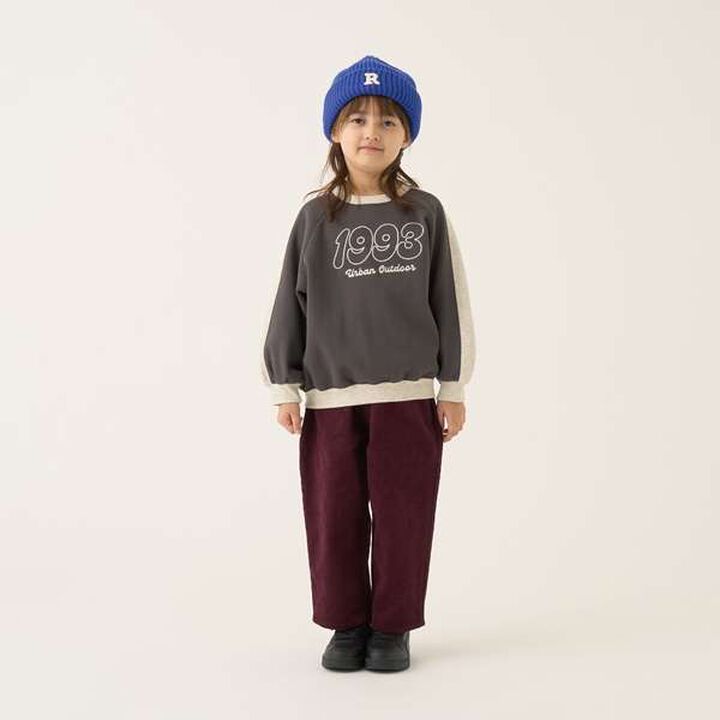 Pilling-Resist Bi-Color Raglan Fleece Sweatshirt,Brown, medium image number 4