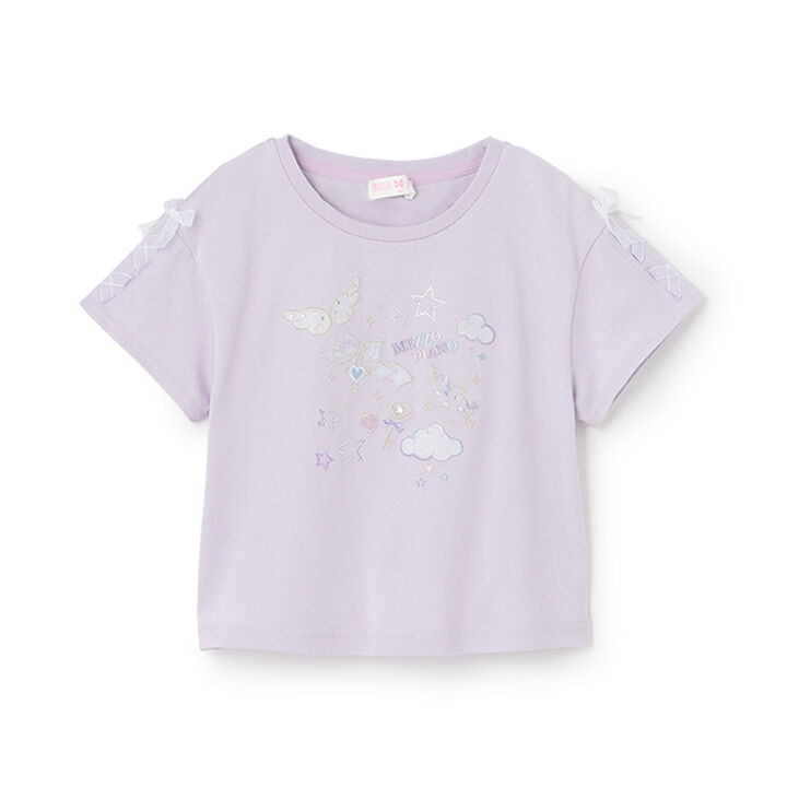 Angel Motif Short Sleeve T-Shirt,, medium