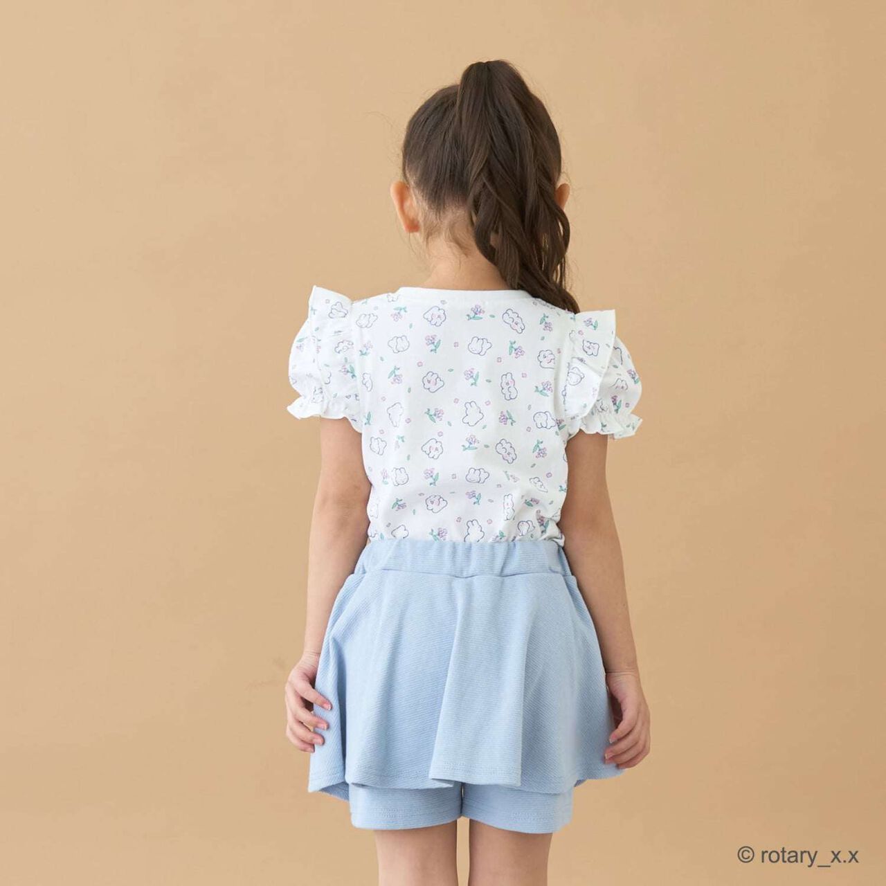 100% Cotton Lovely Monmon Quick-Dry UV Puff Sleeve All-Over Print T-Shirt,Yellow green, large image number 14