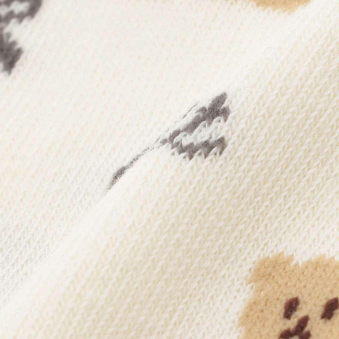 [3-Pair Set] Bear Ankle Socks,White, large image number 2