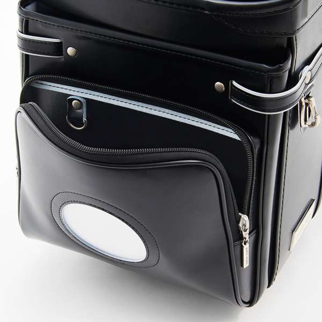 [Web Exclusive] Checkered Pattern School Backpack,Black, large image number 2