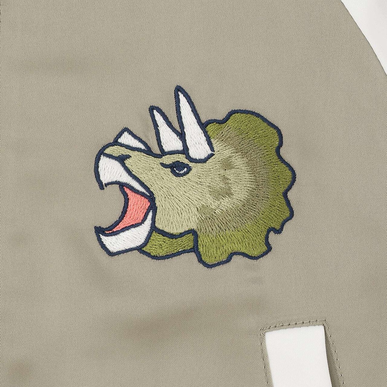Dinosaur Embroidered Souvenir Jacket (Sukajan),Khaki, large image number 15