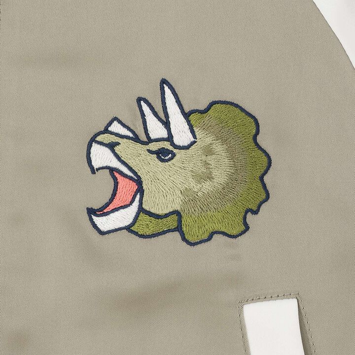 Dinosaur Embroidered Souvenir Jacket (Sukajan),Khaki, medium image number 15