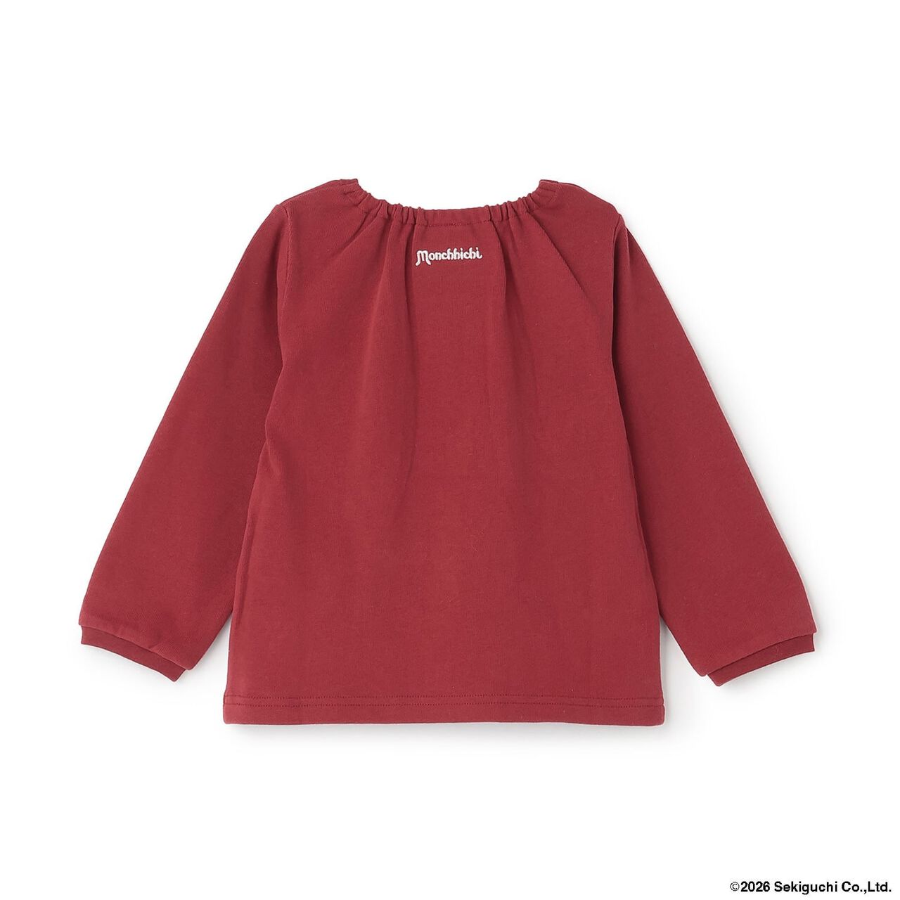 [Monchhichi/Link] Embroidered Long-Sleeve T-Shirt,Brown, large image number 8