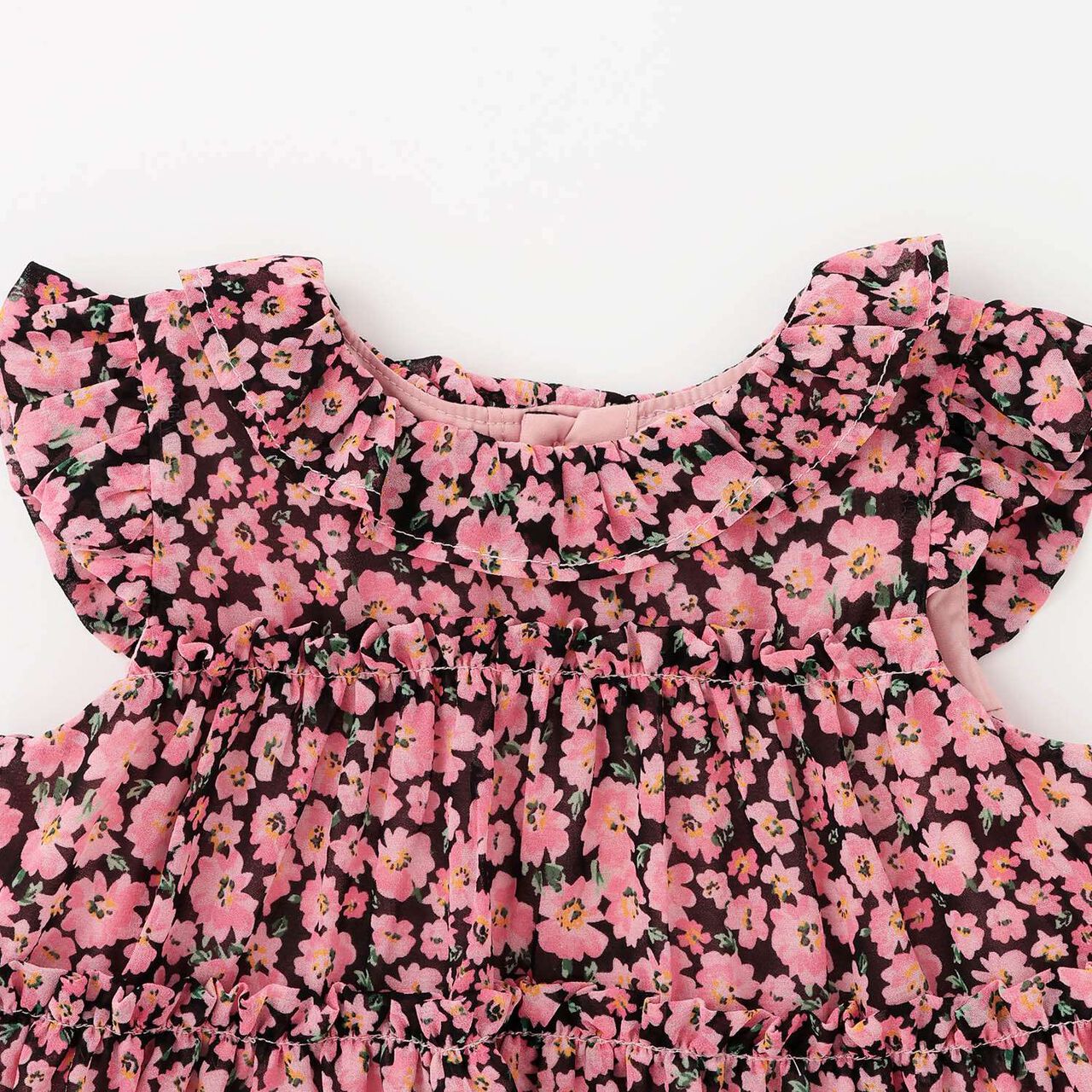 Petite Flower Tiered Tunic,Cream, large image number 2