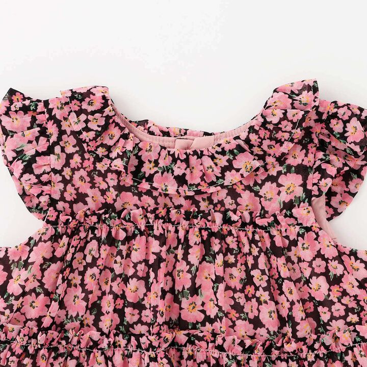 Petite Flower Tiered Tunic,Cream, medium image number 2