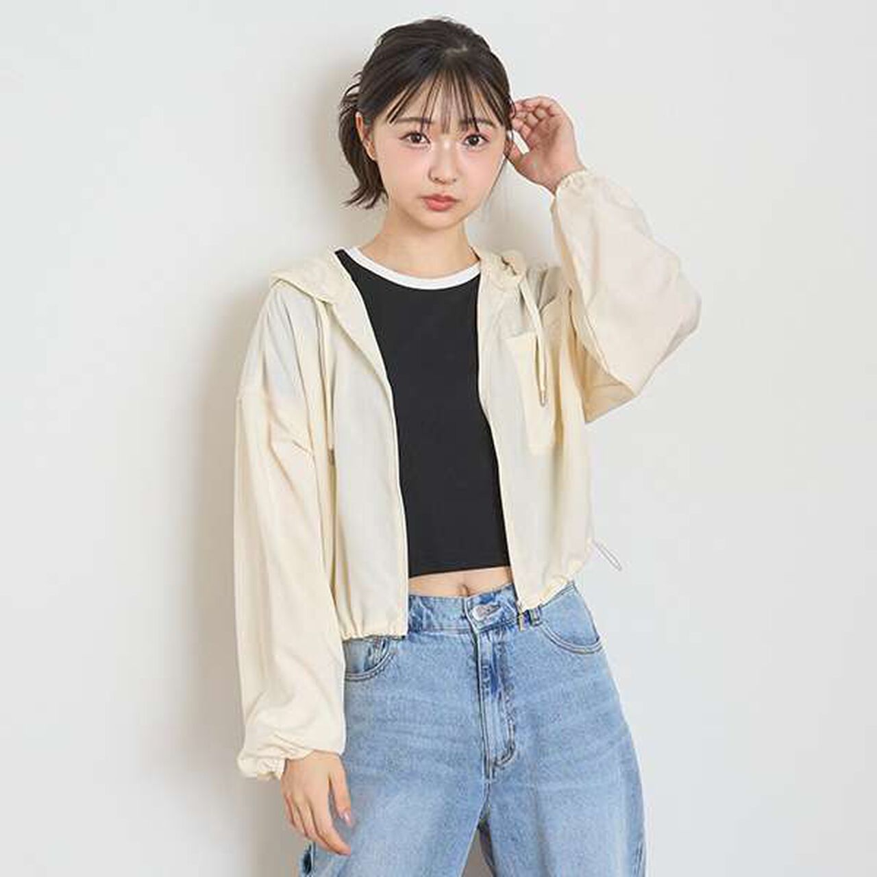 UV Protection Sheer Jacket,Ivory, large image number 7