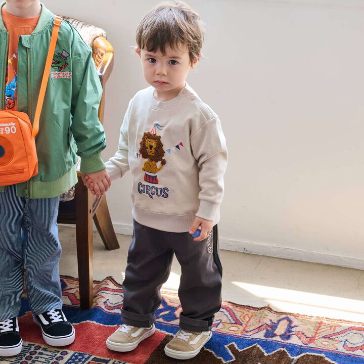 Logo + Side Line Long-Length Painter Pants,Charcoal gray, medium image number 16