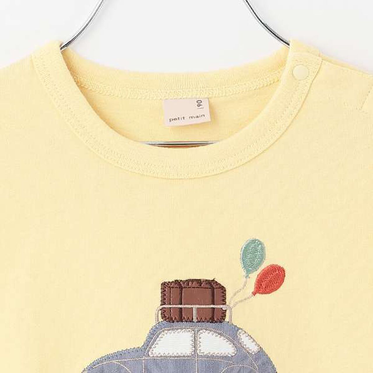 Appliqu&eacute; Car Pony Short Sleeve T-Shirt,Smoke white, large image number 5