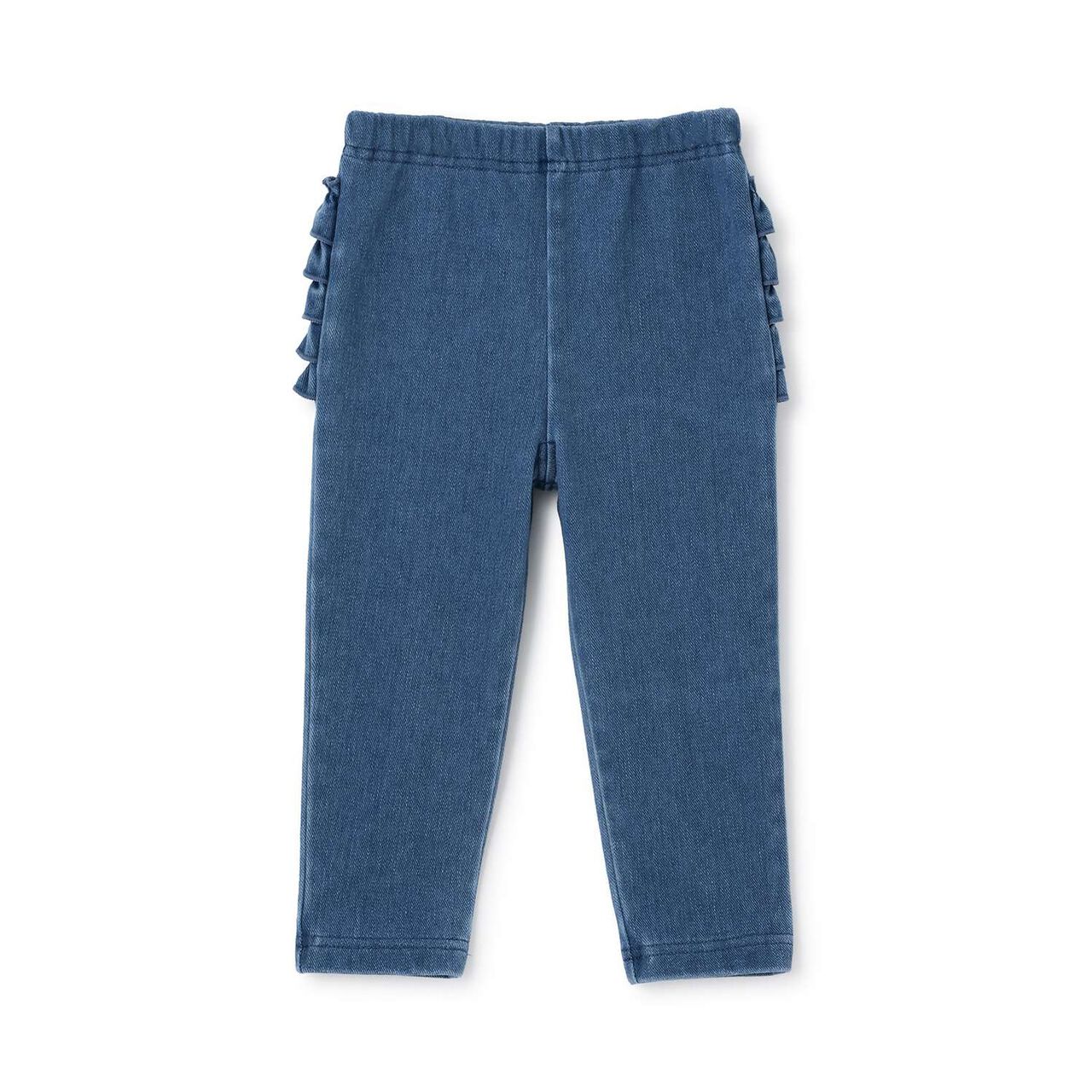 Back Frill Leggings,Blue, large image number 3