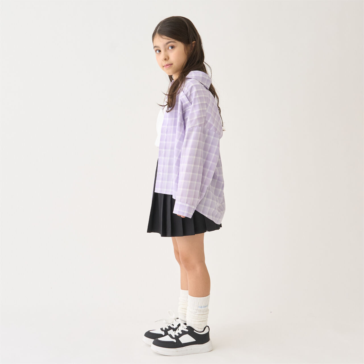 [Inner Wear Set] Long-Sleeve Checkered Shirt,Black, large image number 8