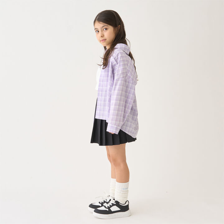 [Inner Wear Set] Long-Sleeve Checkered Shirt,Black, medium image number 8