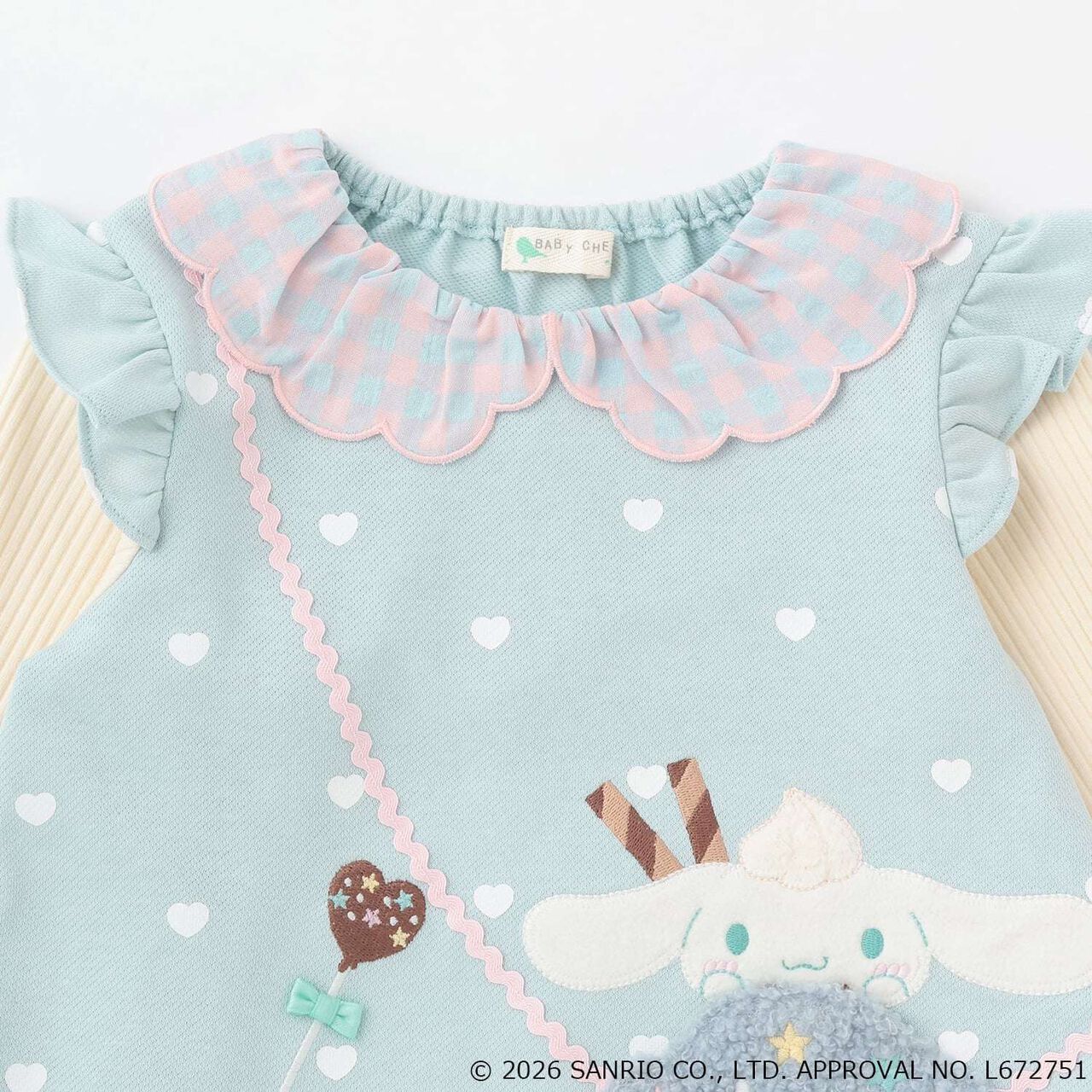 [Cinnamoroll/Kuromi] Peplum Tunic,Blue, large image number 7