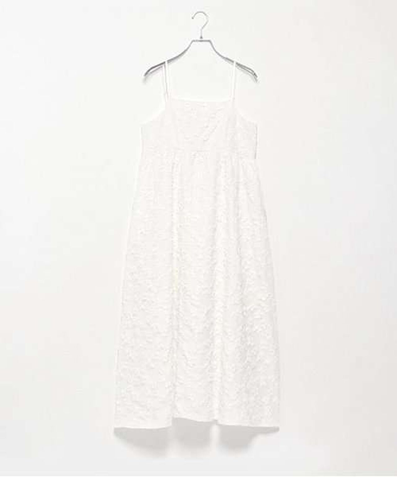 Flower Jacquard Camisole One-Piece Dress,Black, large image number 3