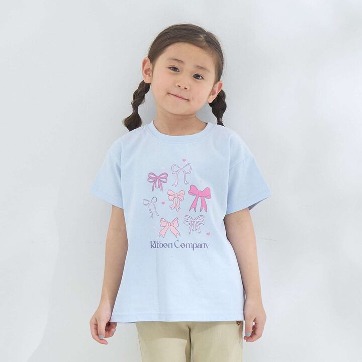 [100% Cotton] Sherbet T-Shirt [UV Cool Touch & Shape-Retaining] Assorted 7 Patterns T-Shirt [Kids Girls],, medium