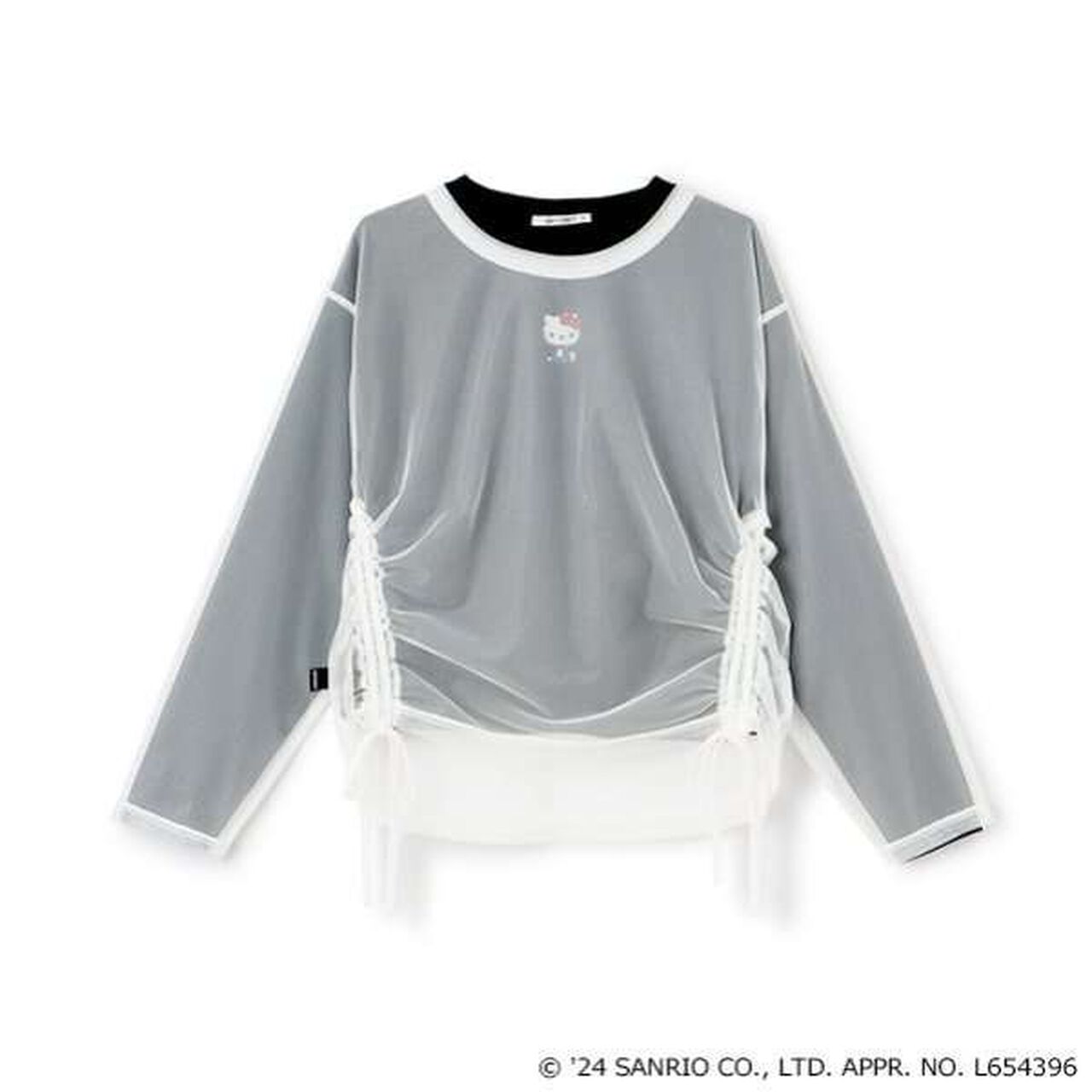 Hello Kitty Tulle Layered Shirt,Black, large image number 5