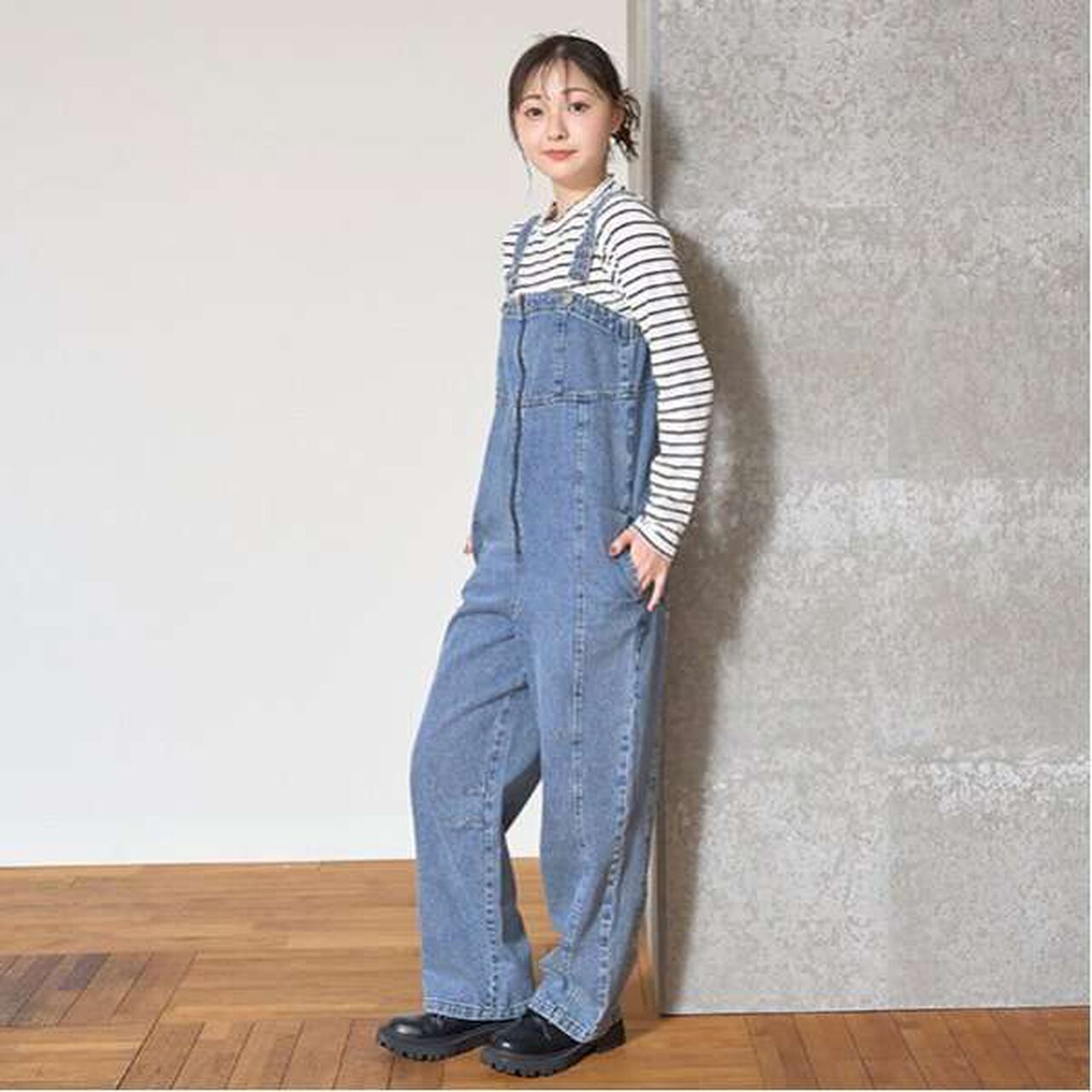 Denim Jumpsuit,Gray, large image number 3
