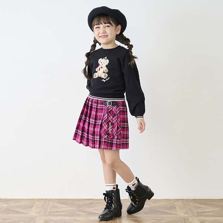 Teddy Bear Knit Pullover,Black, medium image number 7