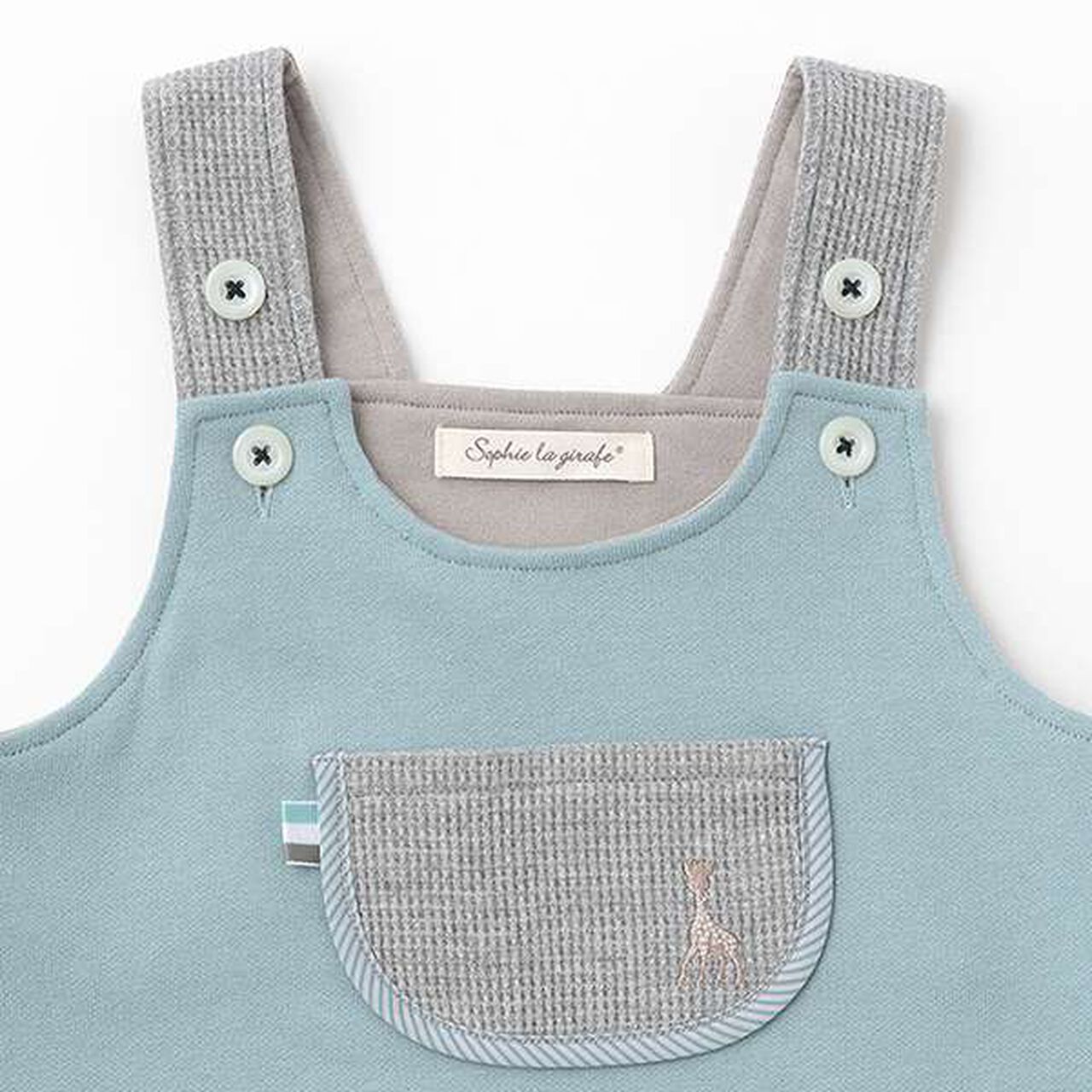 [Made in Japan] Mini Fleece Overalls,Gray, large image number 2