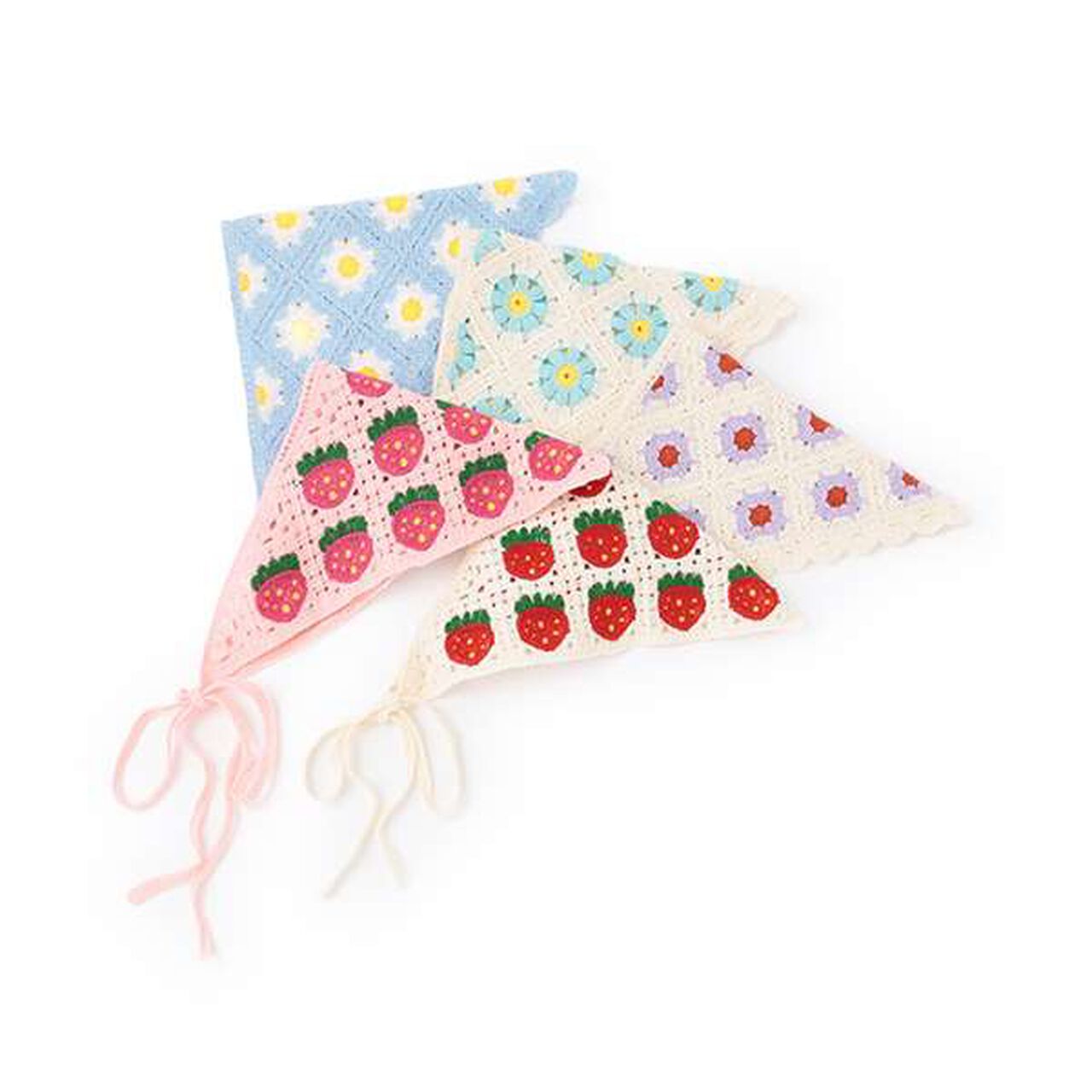 Assorted Black Crochet Babushka,Pink, large image number 10