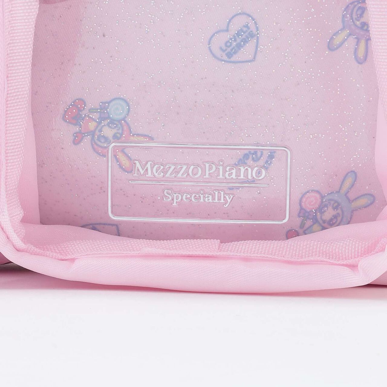 Berrie-chan Print Shoulder Bag with Bottle Holder,Pink, large image number 6