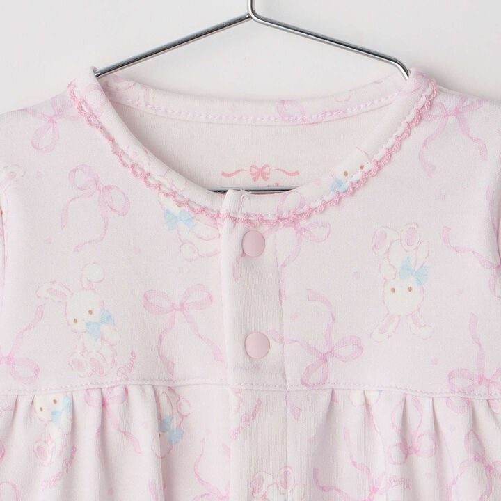 [Box Included] Rabbit Ribbon Pattern 2WAY All-in-One & Bib Set,Off white, medium image number 7