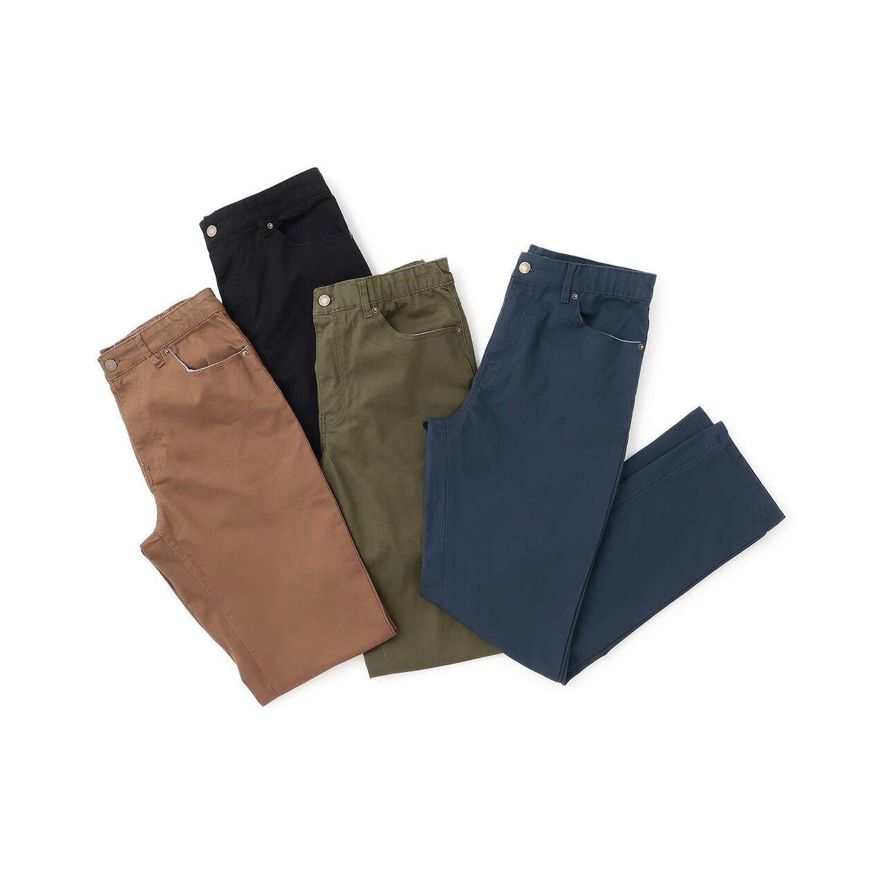 Cotton-Poly Stretch Twill Slim Pants,Khaki, large image number 8