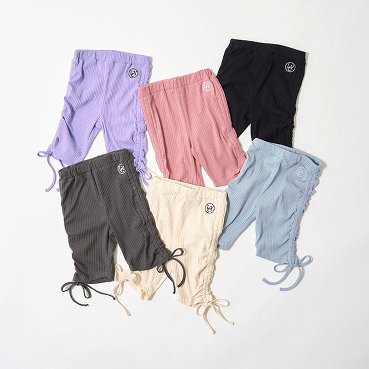 5-Length Shirred Leggings,Moderate pink, large image number 1