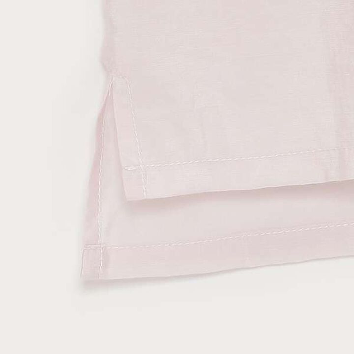 Short-Sleeve Sheer Shirt with Inner Lining,Off white, medium image number 12