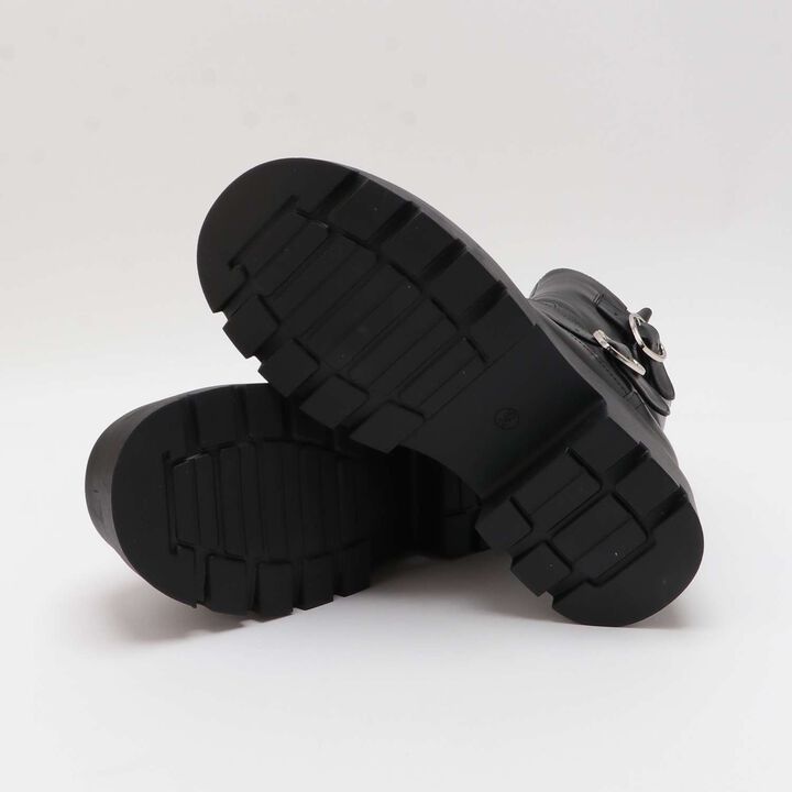 Heart Buckle Engineer Boots,Black, medium image number 8