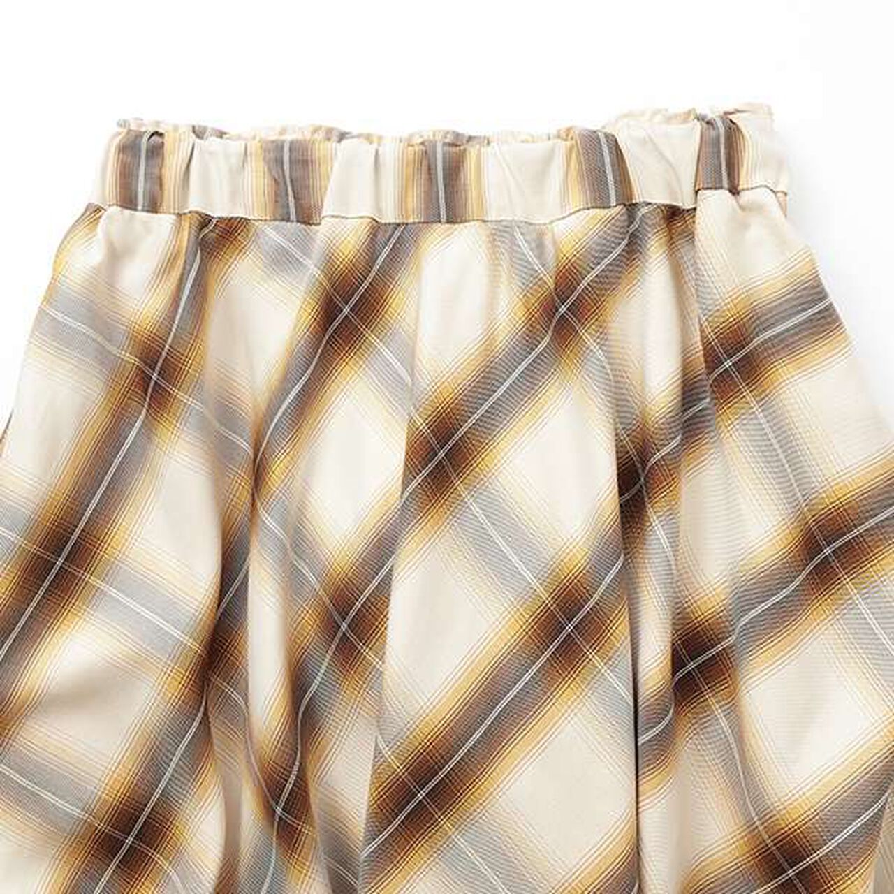 [AMI] Check Balloon Skirt & Inner Pants Set,Beige, large image number 3