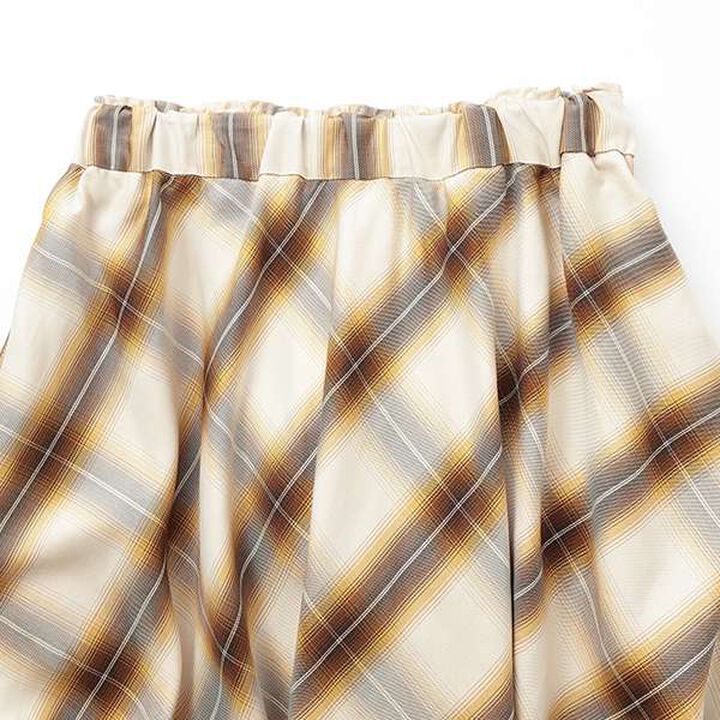 [AMI] Check Balloon Skirt & Inner Pants Set,Beige, medium image number 3