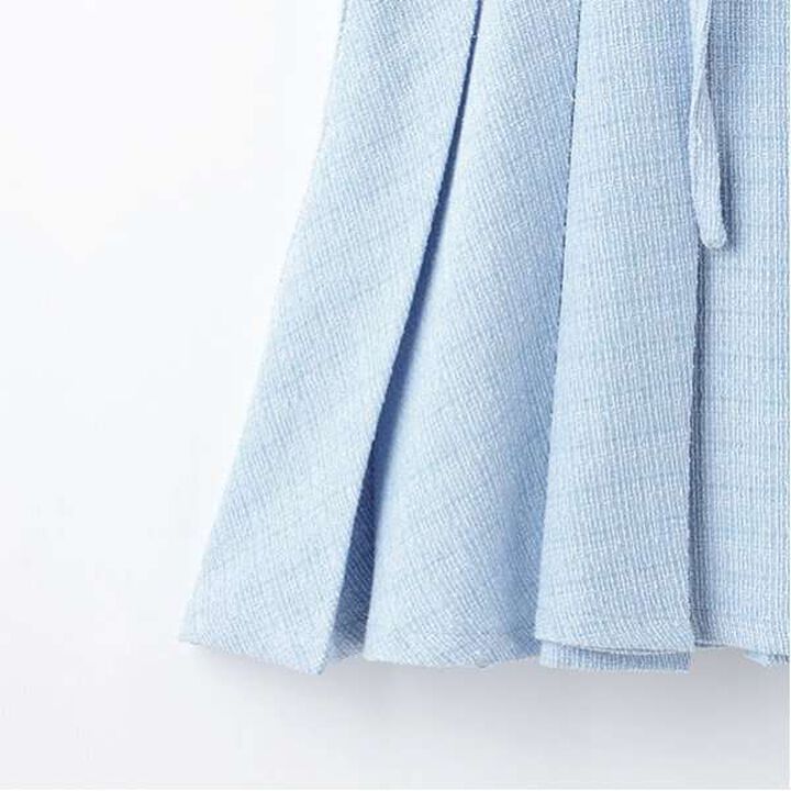 Belted Camisole One-Piece Dress,Sax blue, medium image number 11