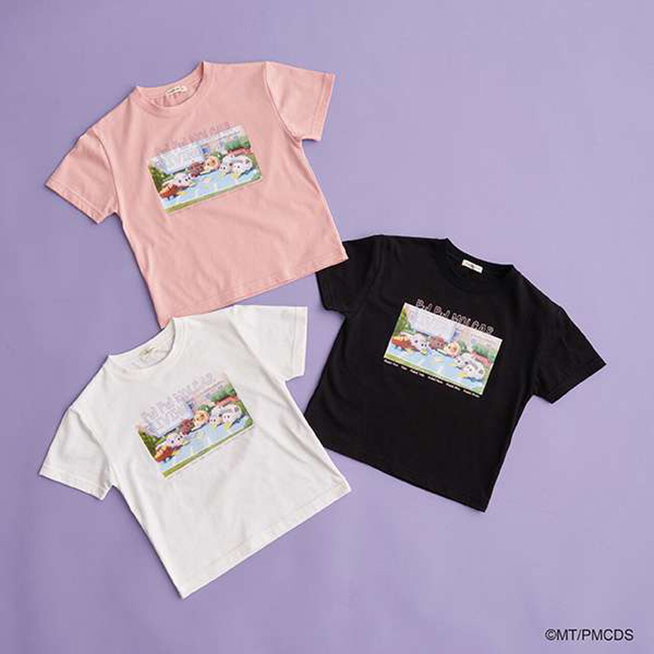 [PUI PUI Molkky] Non-Deforming Soft Cotton Munch Munch Molkky T-Shirt,Moderate pink, large image number 1