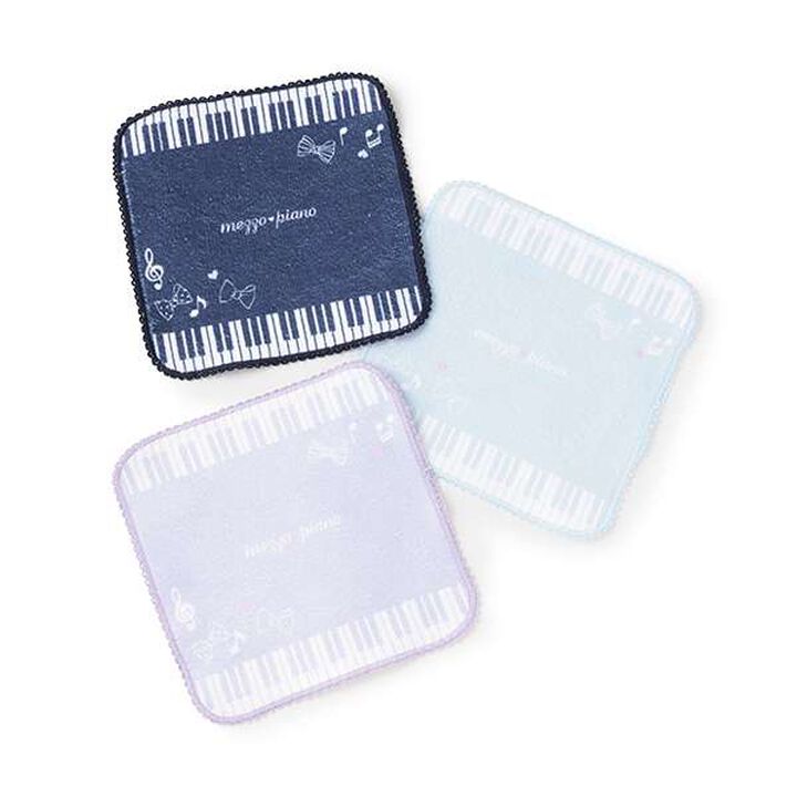 Piano Pattern Hand Towel,Sax blue, medium image number 5