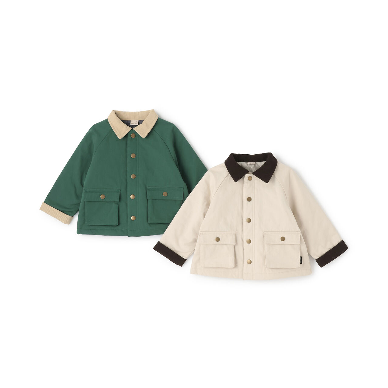 Padded Twill Duster Coat,Green, large image number 13