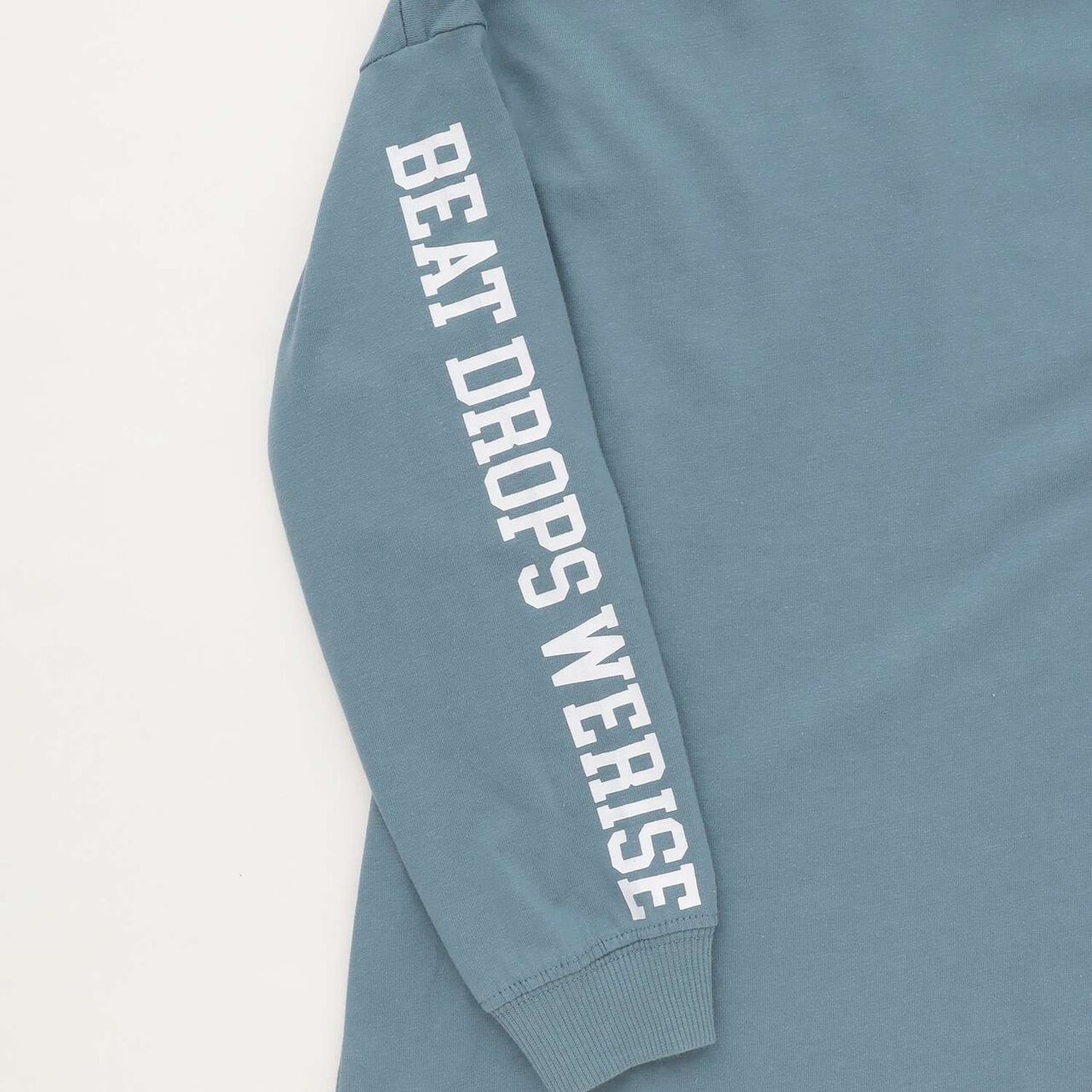 [SKIT0LY] Long-Sleeve T-Shirt with Sleeve Logo Print,Blue, large image number 3