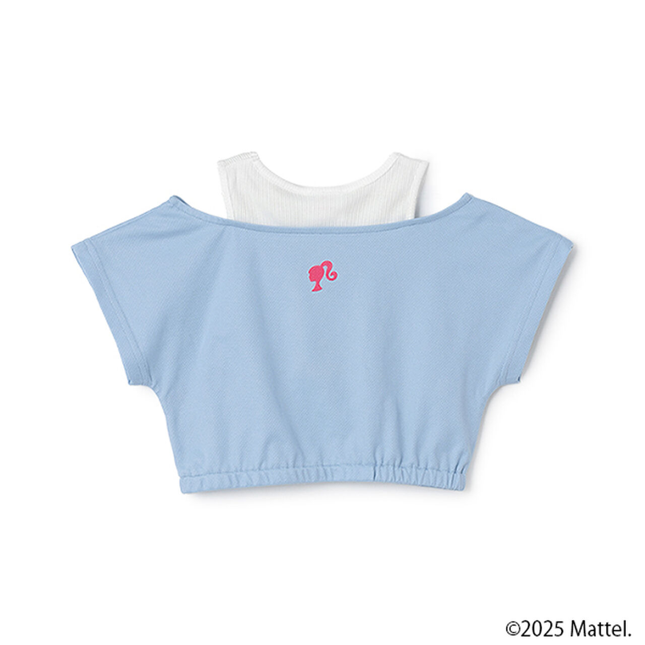 [Stain-resistant and Water-repellent] Layered Look T-Shirt [Barbie],Sax blue, large image number 1