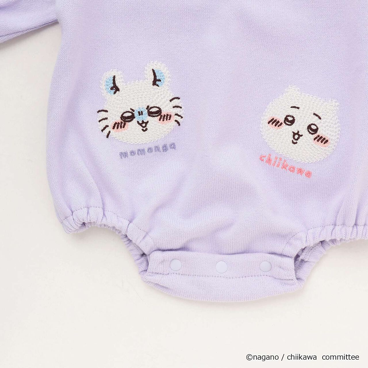 Chikawa Anime Embroidered Romper,Lavender, large image number 7