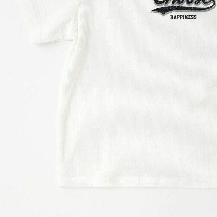Daily Price Assorted Pattern Short-Sleeve Ribbed Top,Ivory, medium image number 4