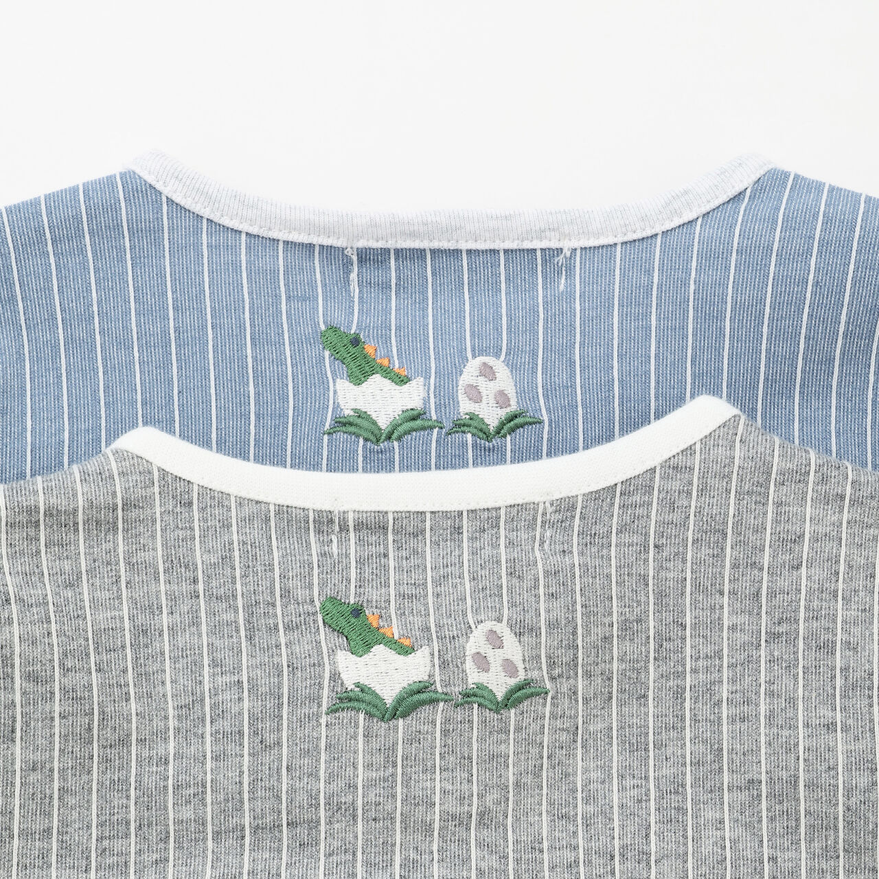 Dinosaur Short-Sleeve Overall Romper,Top gray, large image number 8