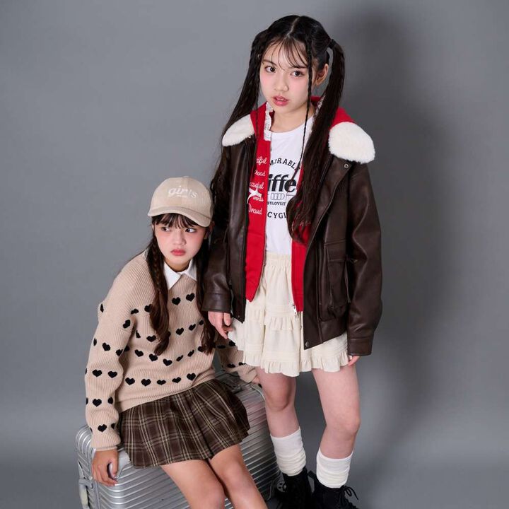 Faux Leather Jacket with Fur Collar,Black, medium image number 4